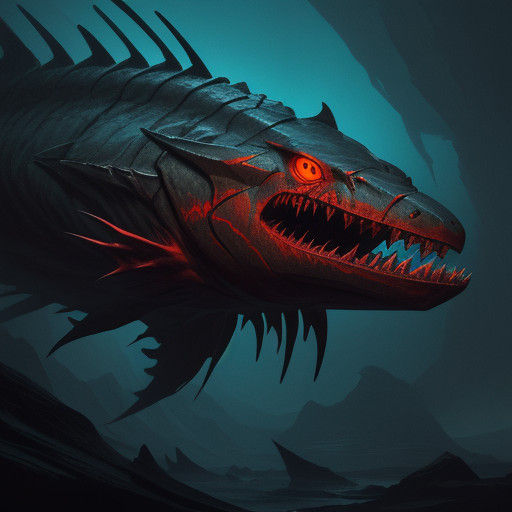 Fantastical, Muscular Cutthroat in Dark, Biomechanical Splen...