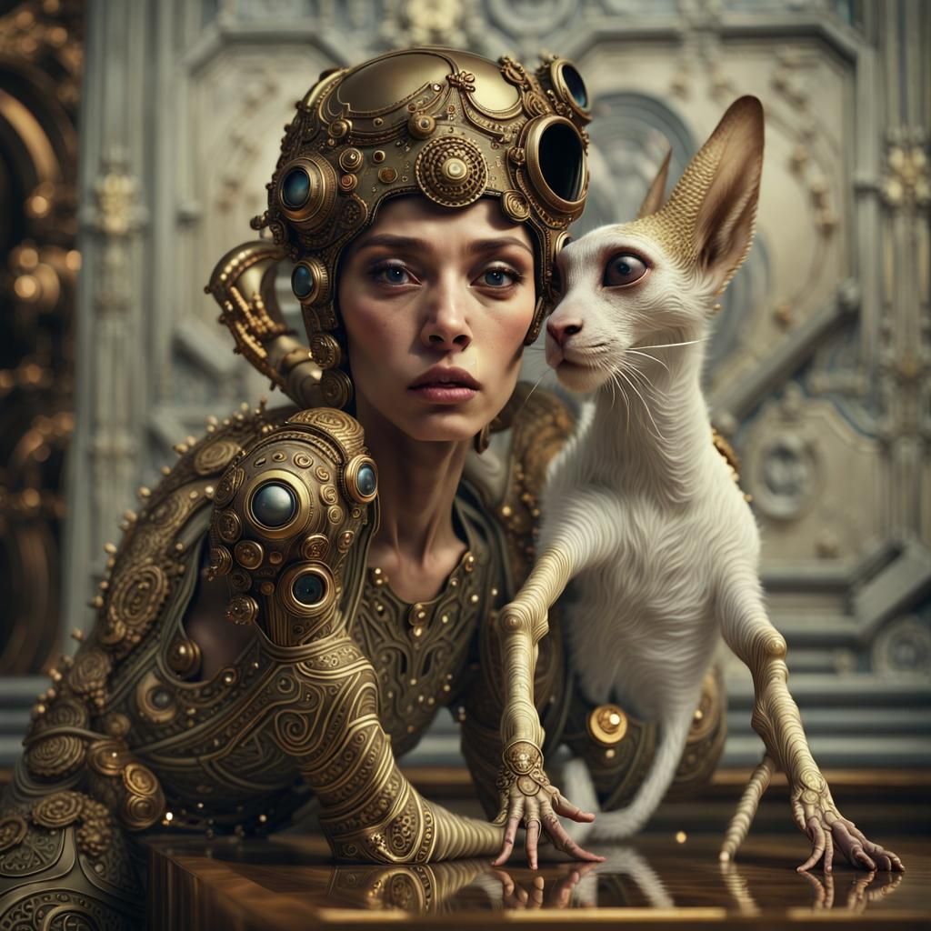 Extraterrestrial Fashion Show in Hyperrealistic Style