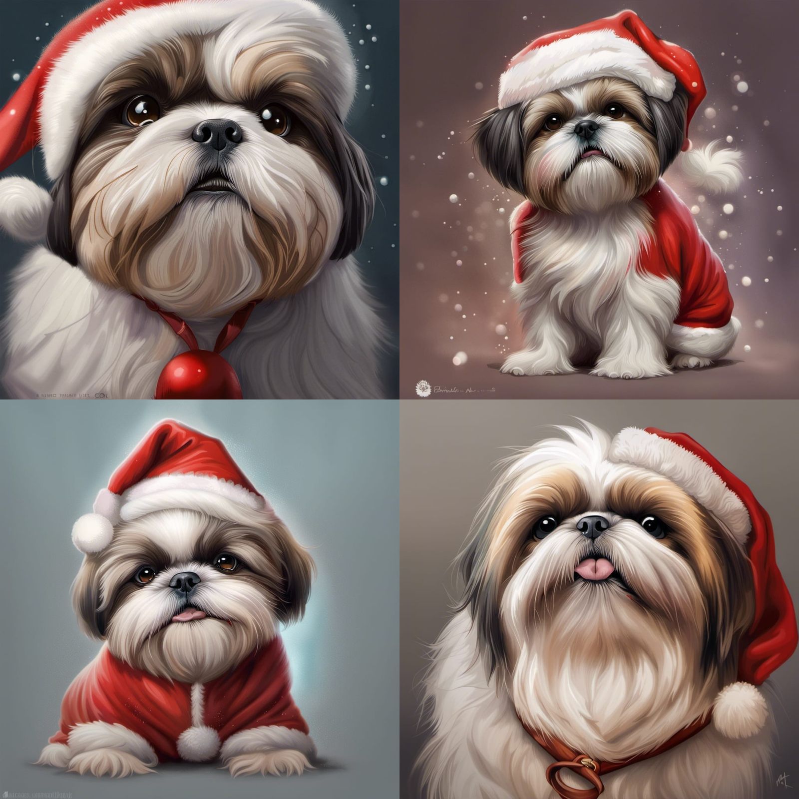 Cute Santa Dogs