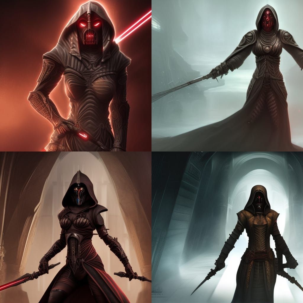 Female Sith Inquisitor: Detailed Matte Painting
