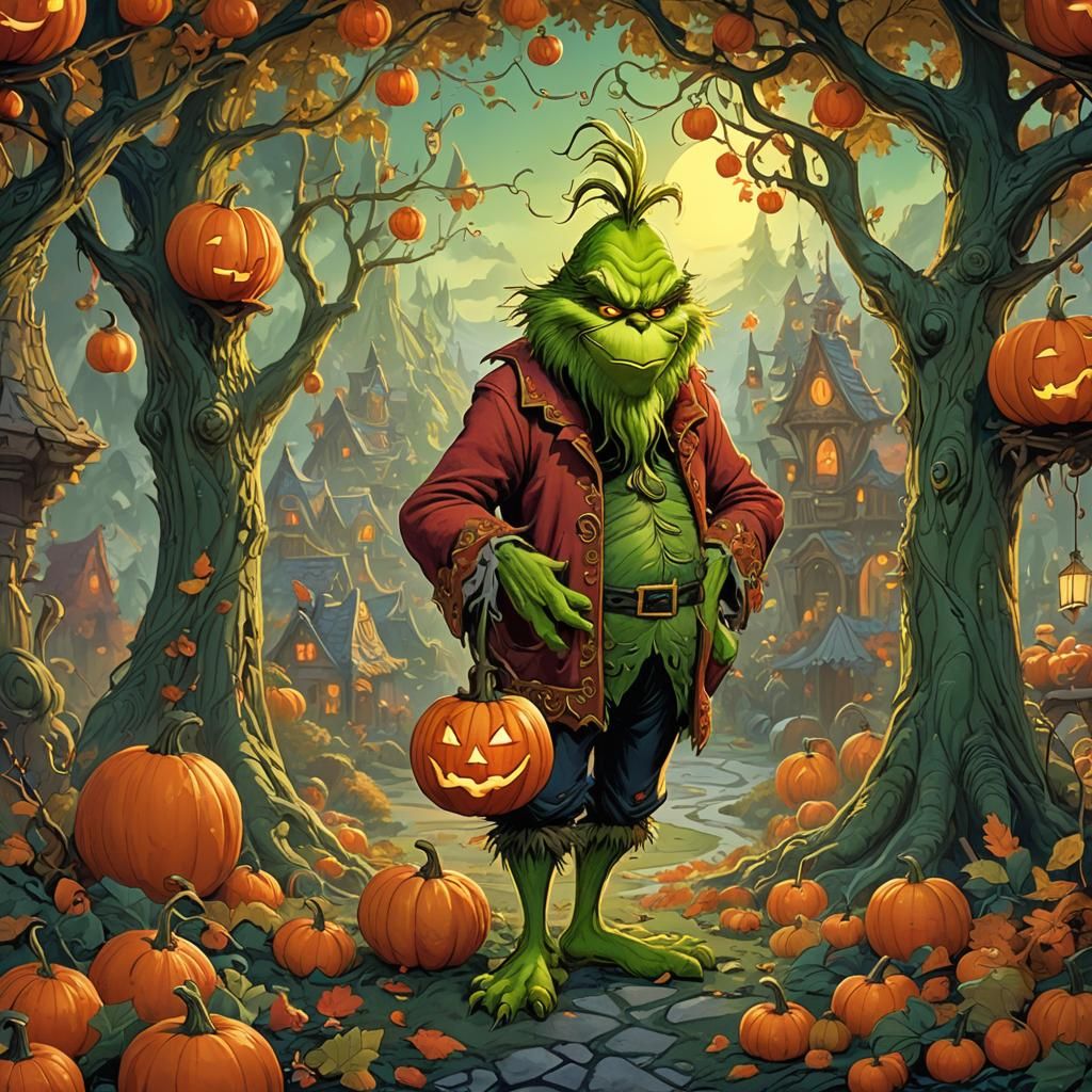 Grinch's Whimsical World: Fantasy Concept Art