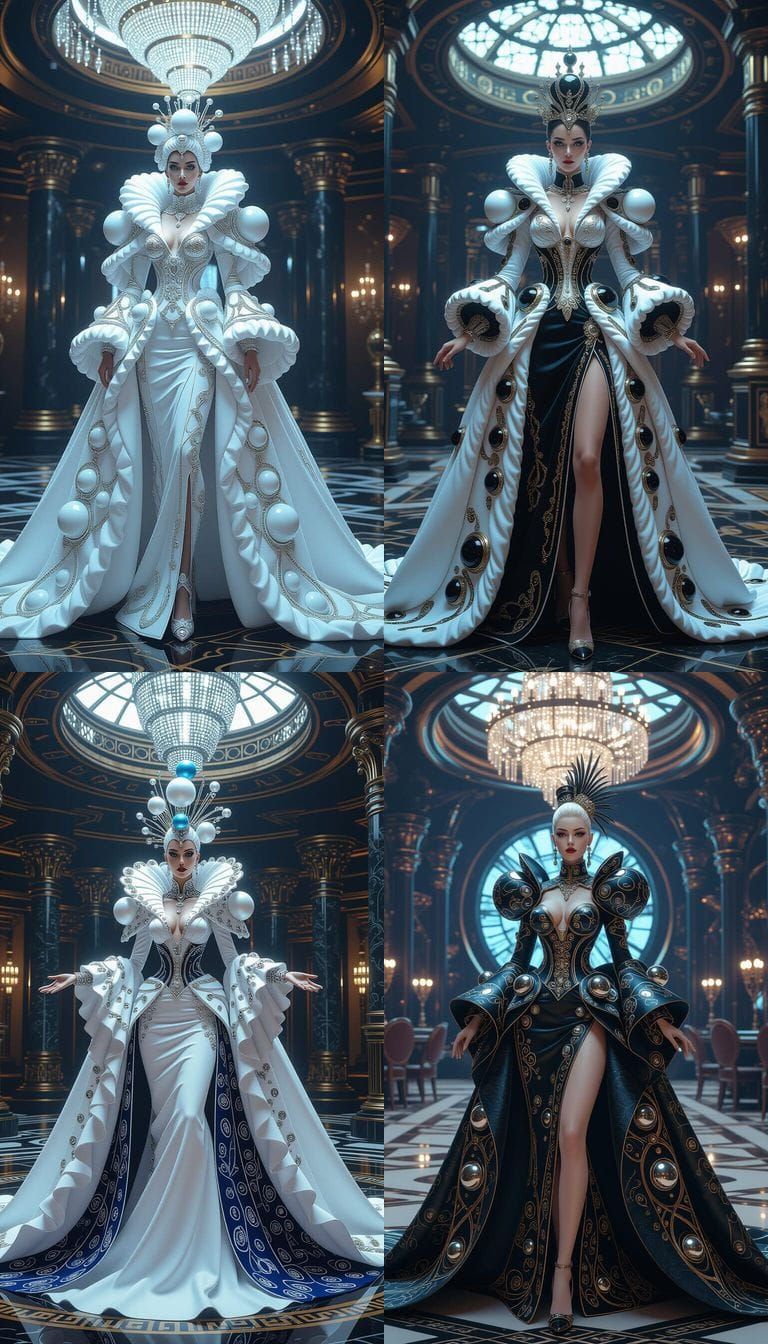 A dazzling cyberpunk French Aristocrat plays in a Casino, ad...