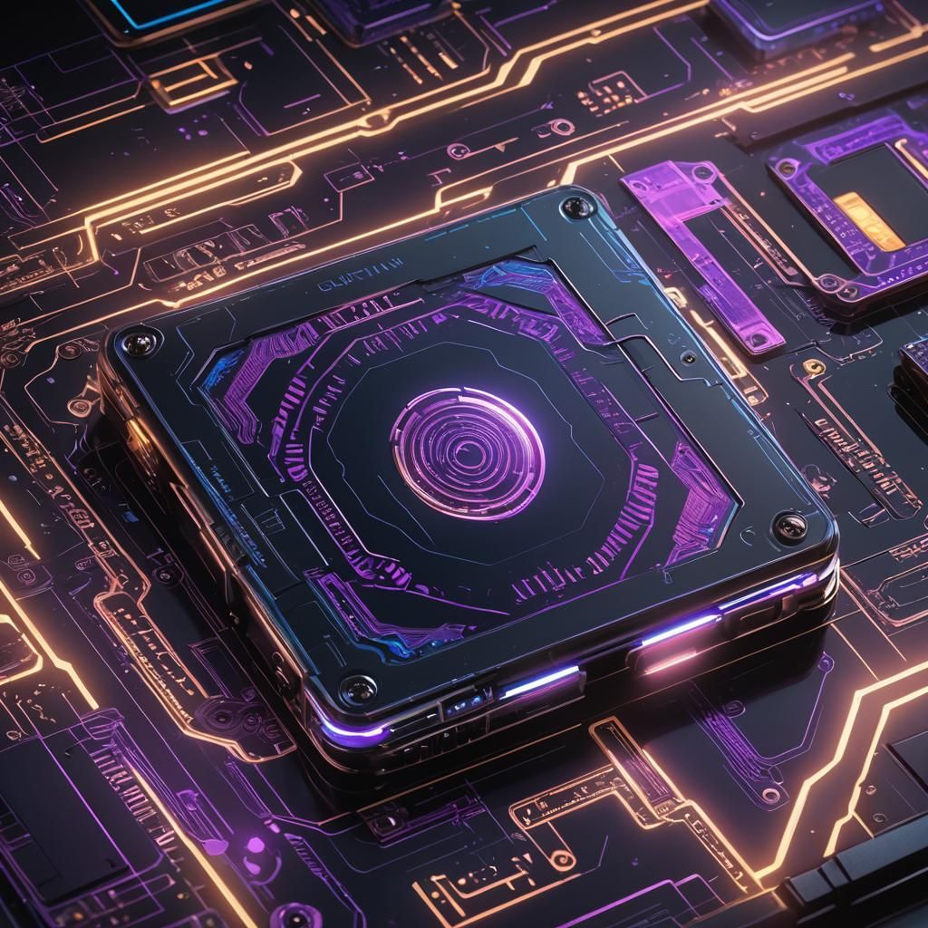 Cyberpunk Crypto Wallet with Quantum Interface