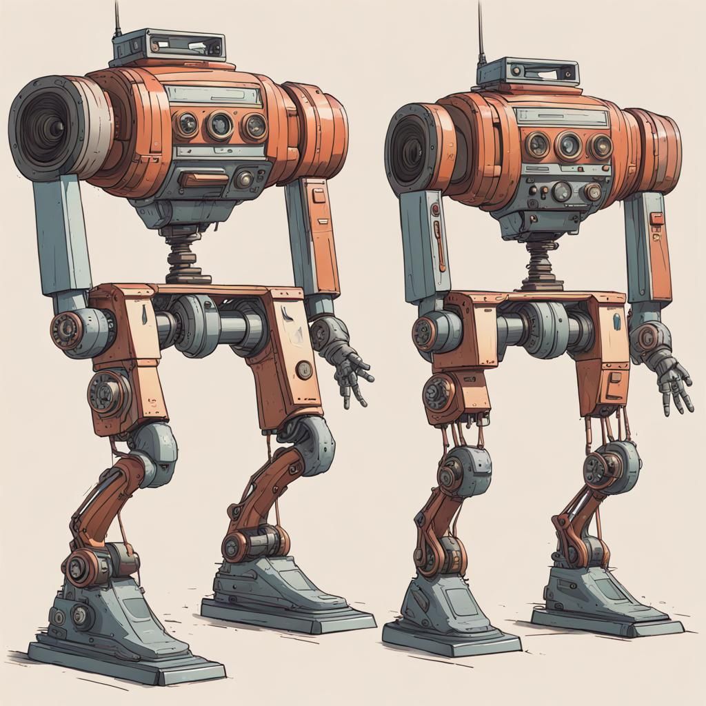 Steampunk Mecha Robot Dances with Music Speakers