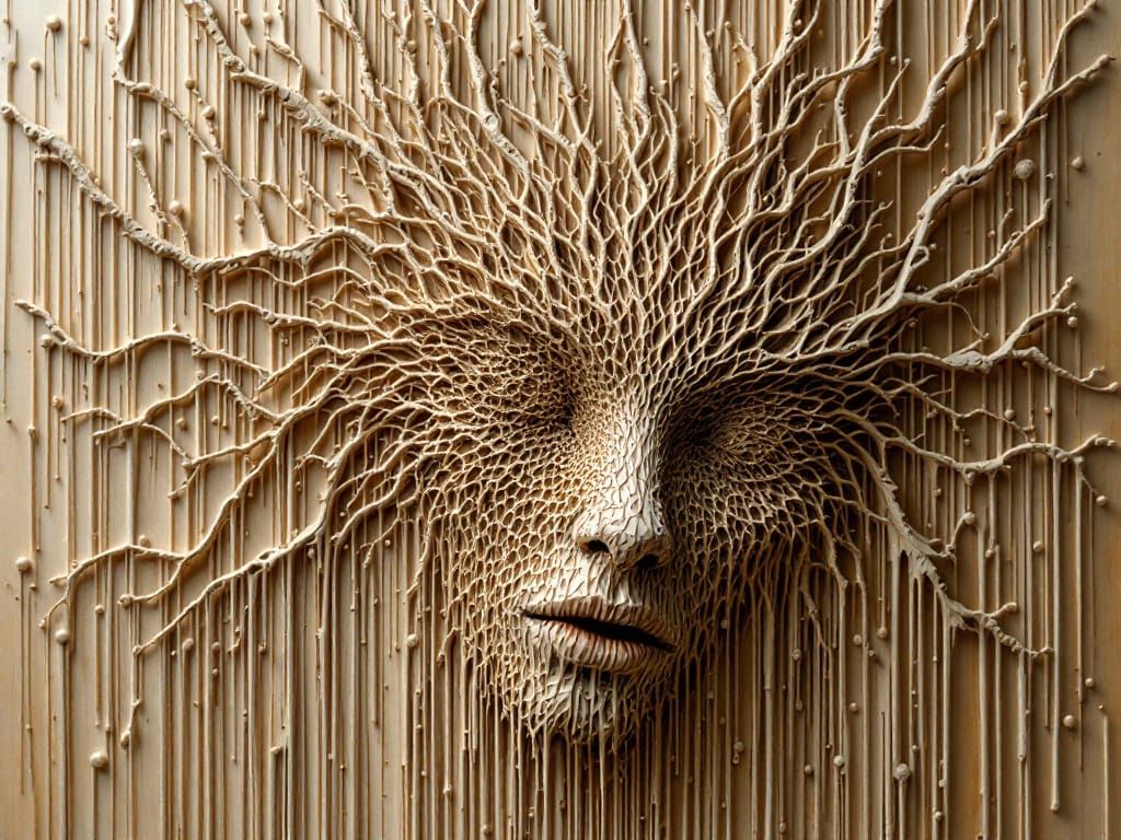 Folded Wood Embraces a Full-Body Living Entropic Algorithm