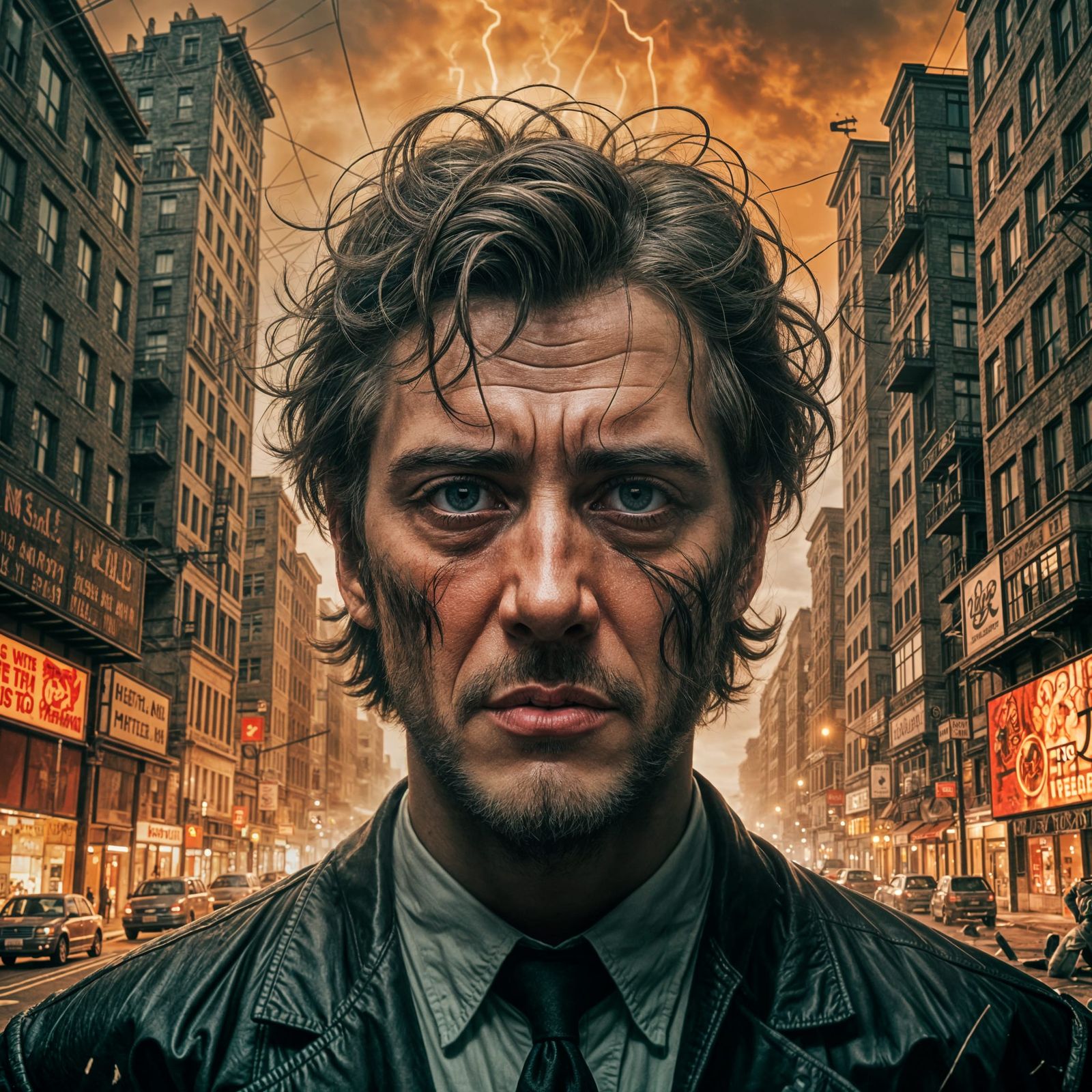 Cinematic Portrayal of a Fractured Mind in Film Noir Style