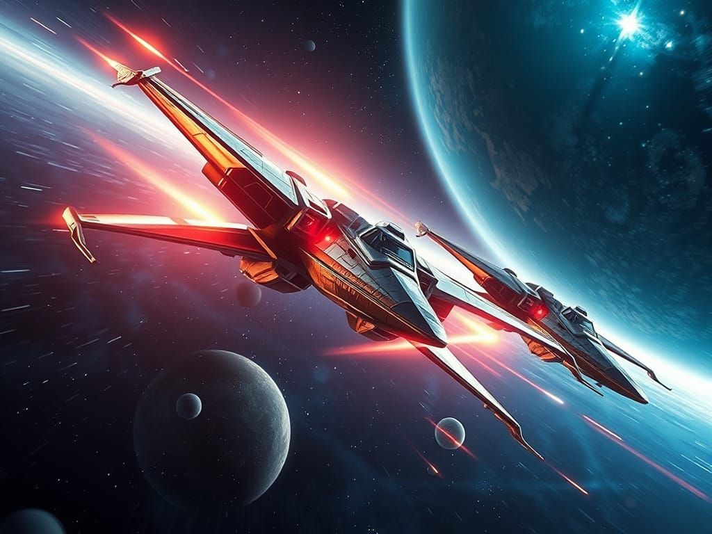 Star Wars X-Wing Engages Battlestar Galactica Viper in Cosmi...