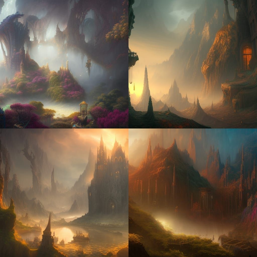 Fantastical Matte Painting in Deep Color