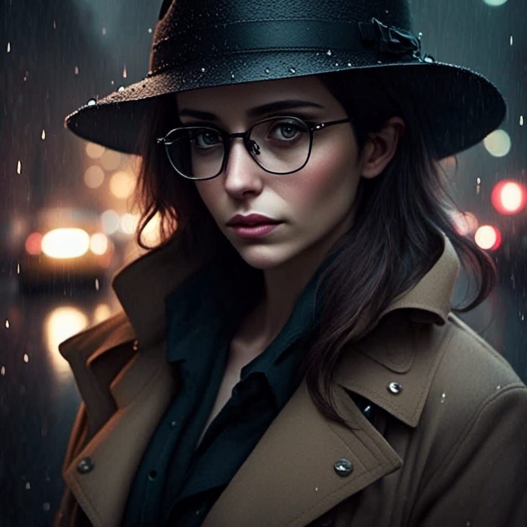Rainy Car Portrait in Cinematic Style