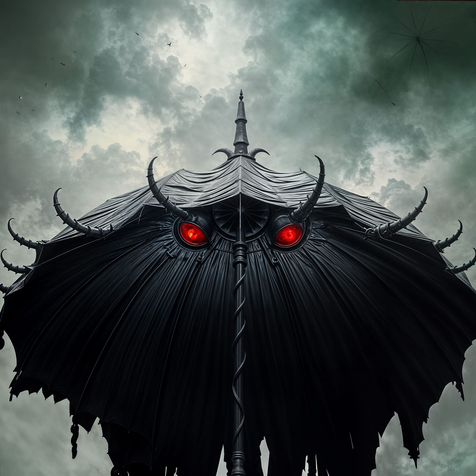 Macabre Umbrella with Dark Gothic Accents