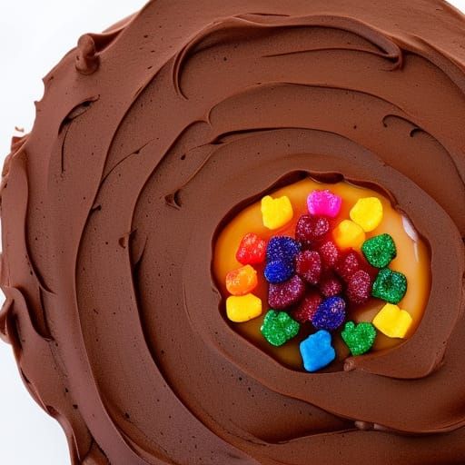 Delicious Gummy Bear Cake, Professional Photography