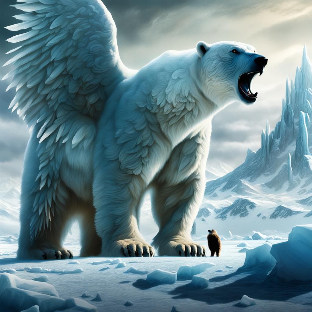 Colossal Falcon Dominates Frozen Tundra in Surreal Wildlife ...