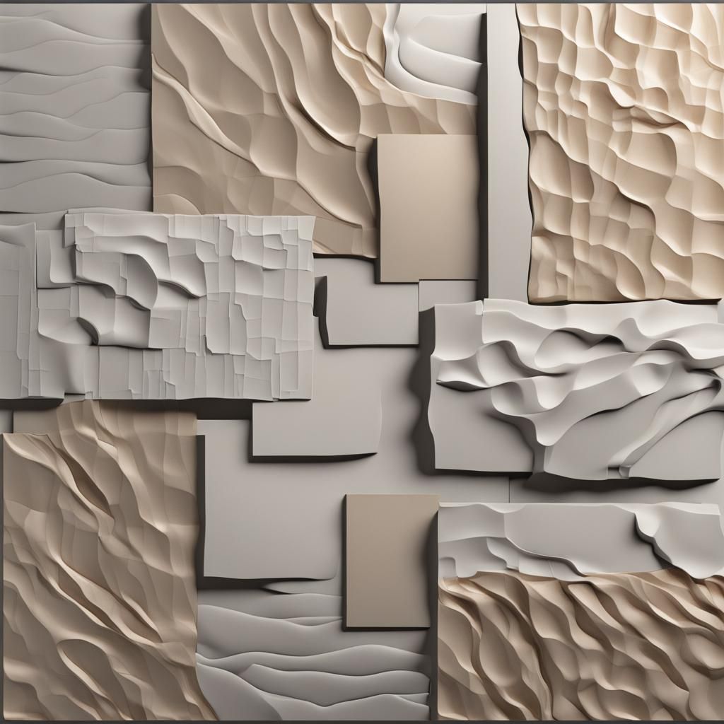 Abstract Art: Interplay of Smooth and Rough Textures