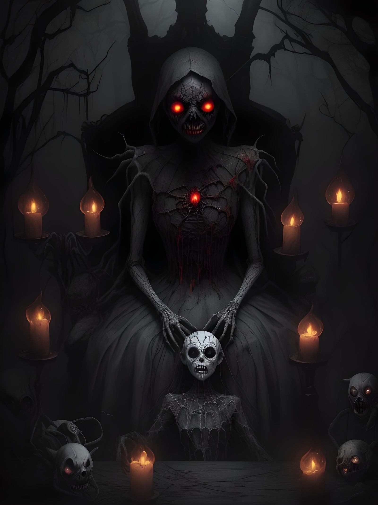 3D Horror Image: A Child's Nightmare