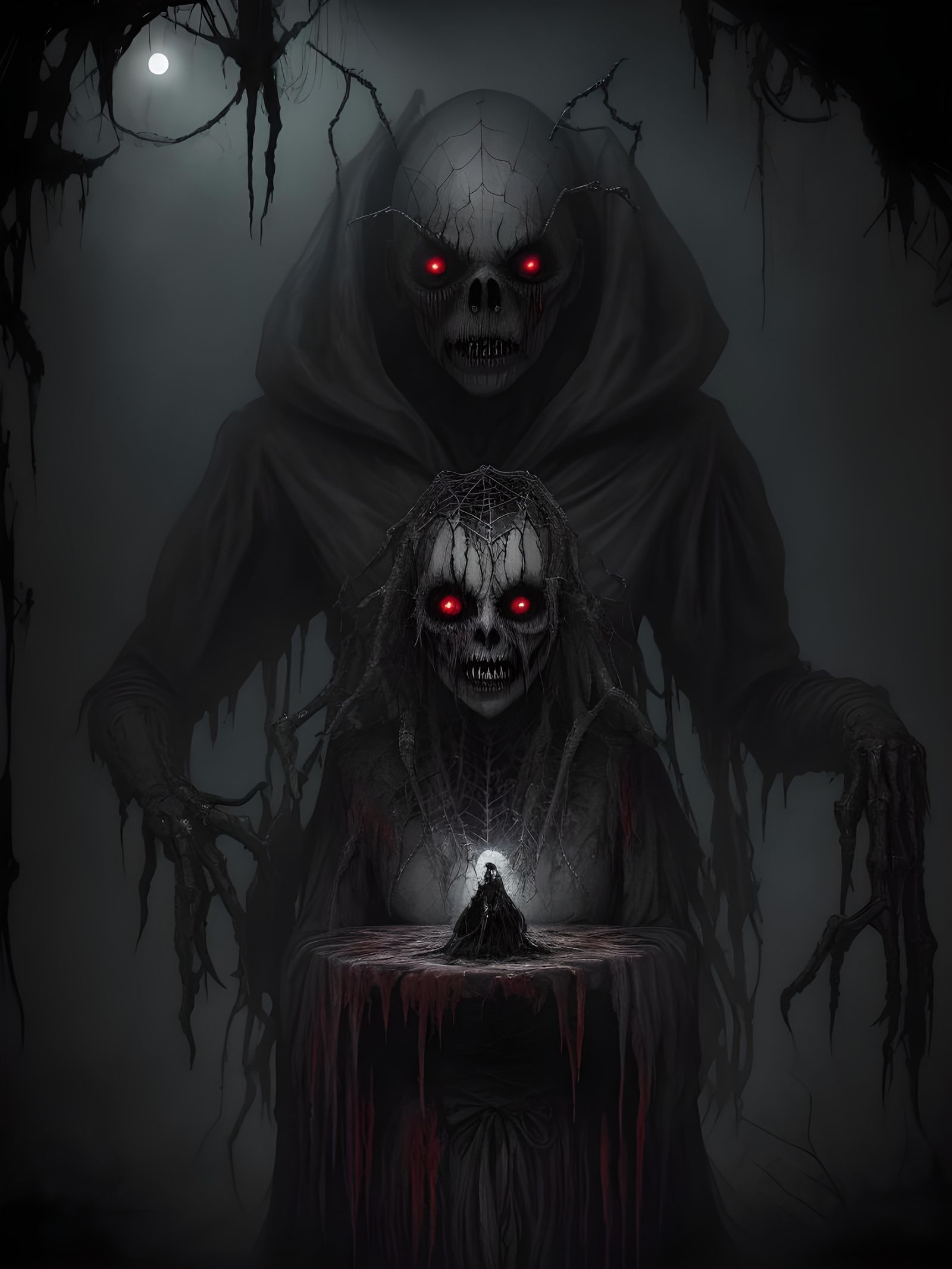 3D Horror Image: A Child's Nightmare Manifest