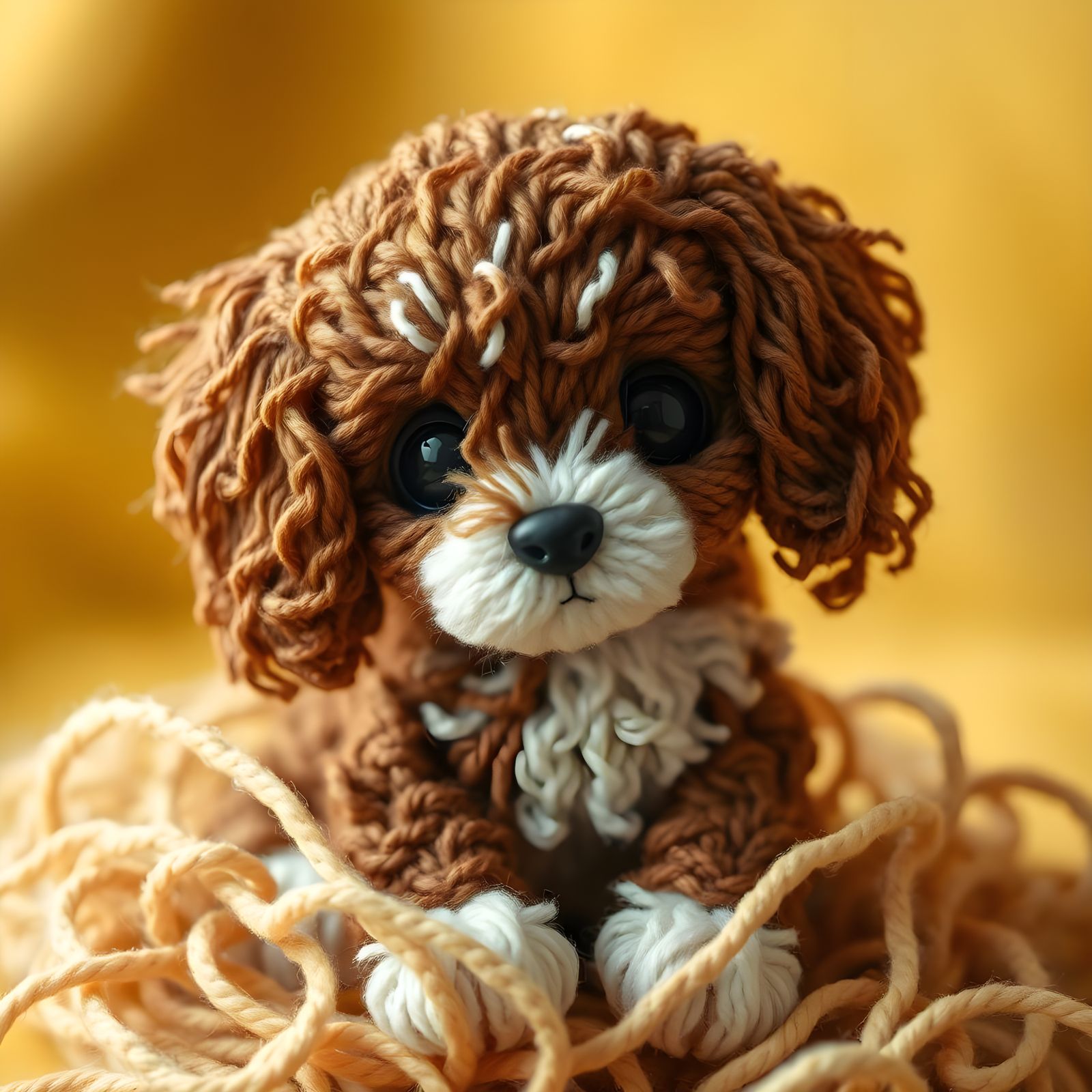 Fluffy Puppy in Dreamy Fantasy Art Style