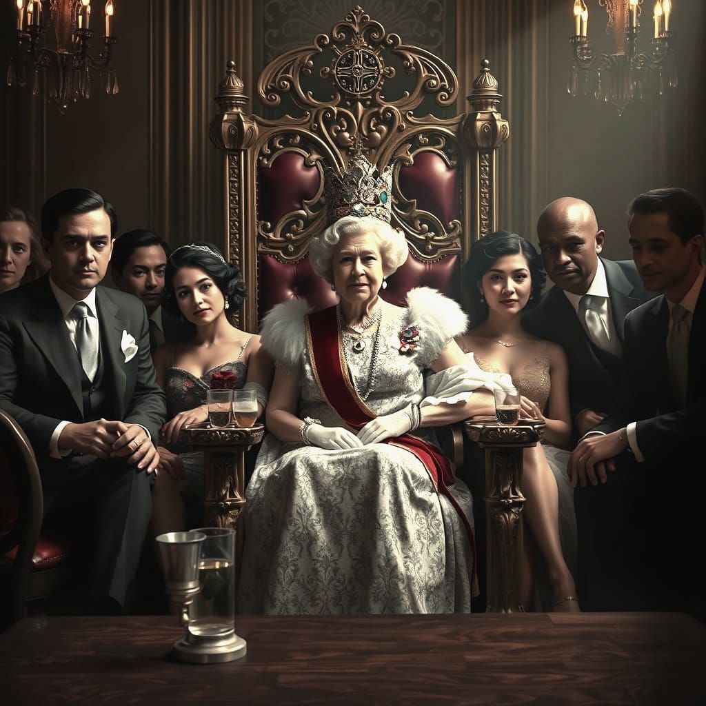 Queen of England and Family, 1920s Style