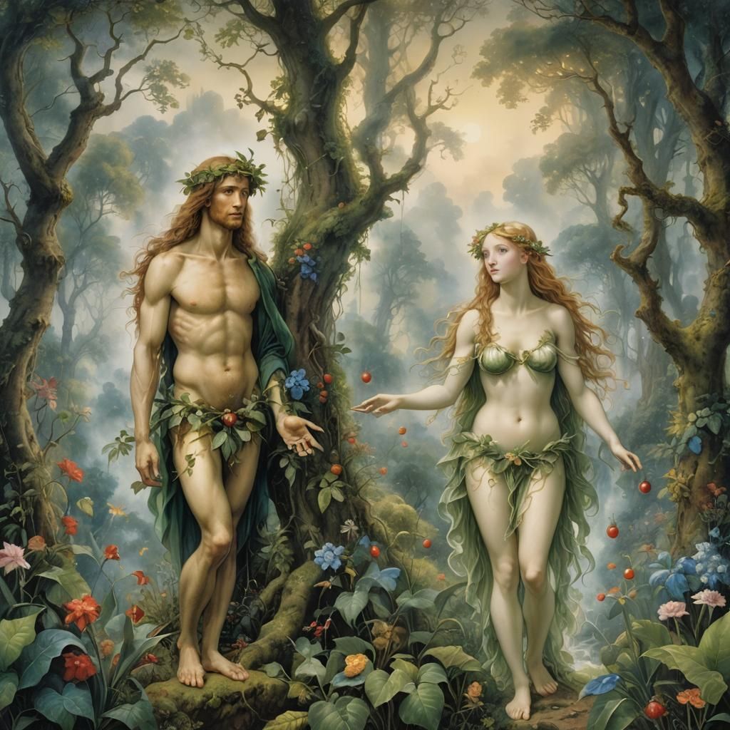 Adam and Eve in Eden: Ethereal Fantasy