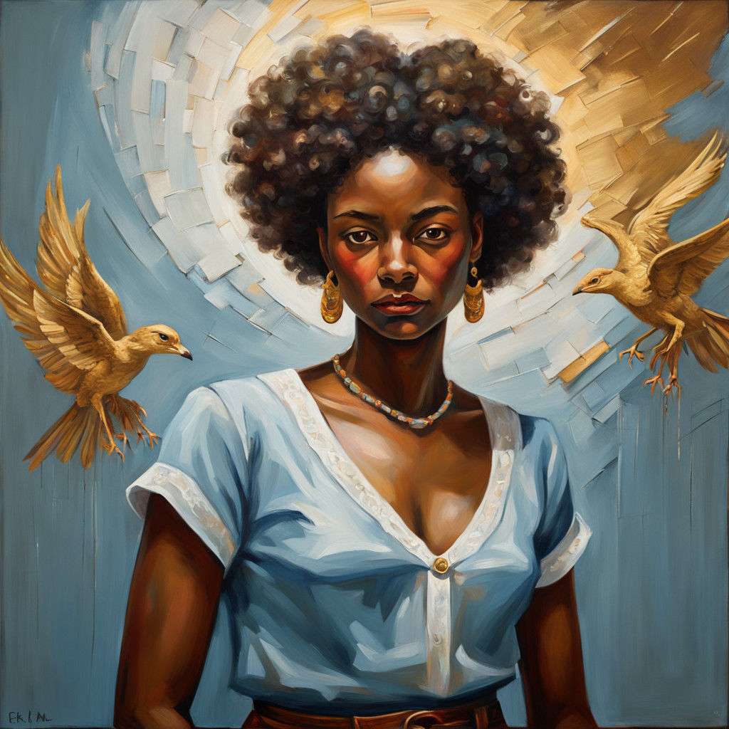 Realistic Female Teacher in Warm Classroom Setting