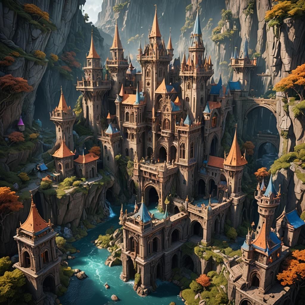Fantastical Matte Painting in Deep Color