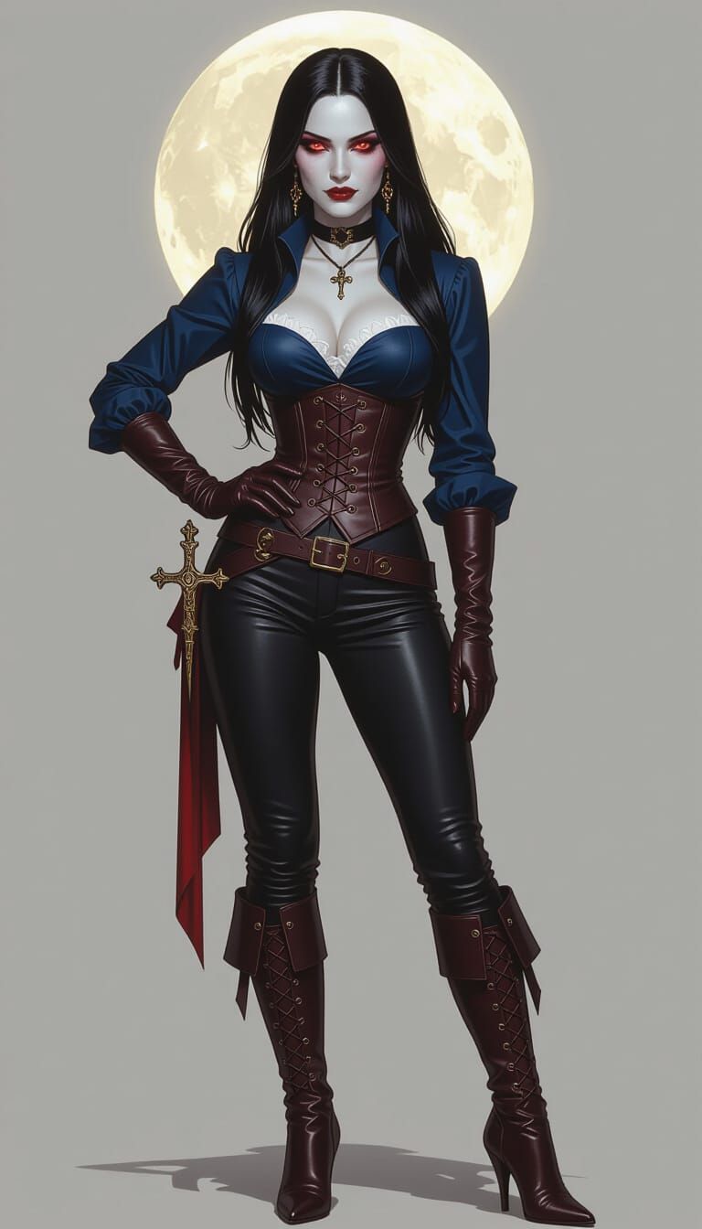 Dhampyr Transformation: Gothic Fantasy Portrait