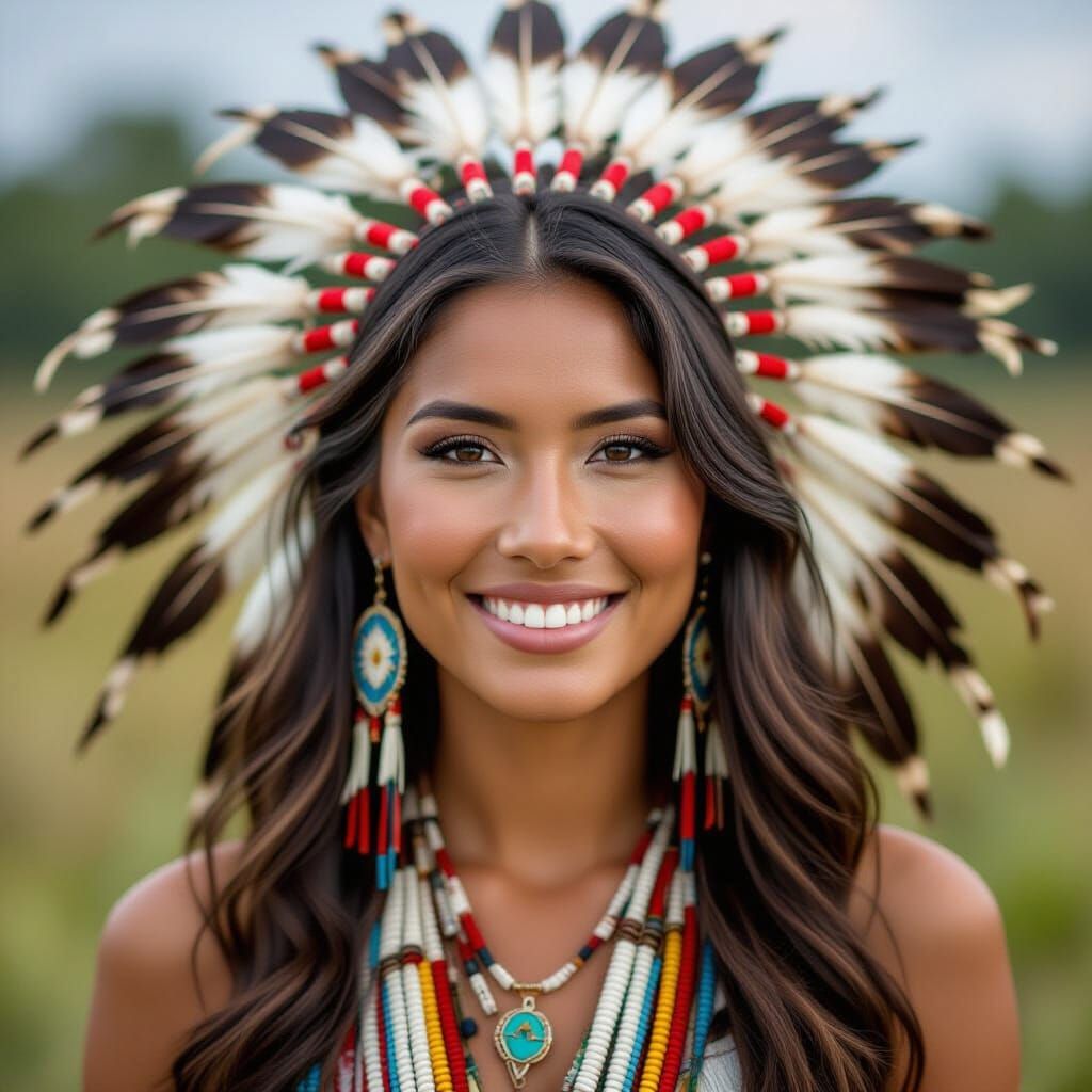 Beautiful Indigenous Woman Portrait