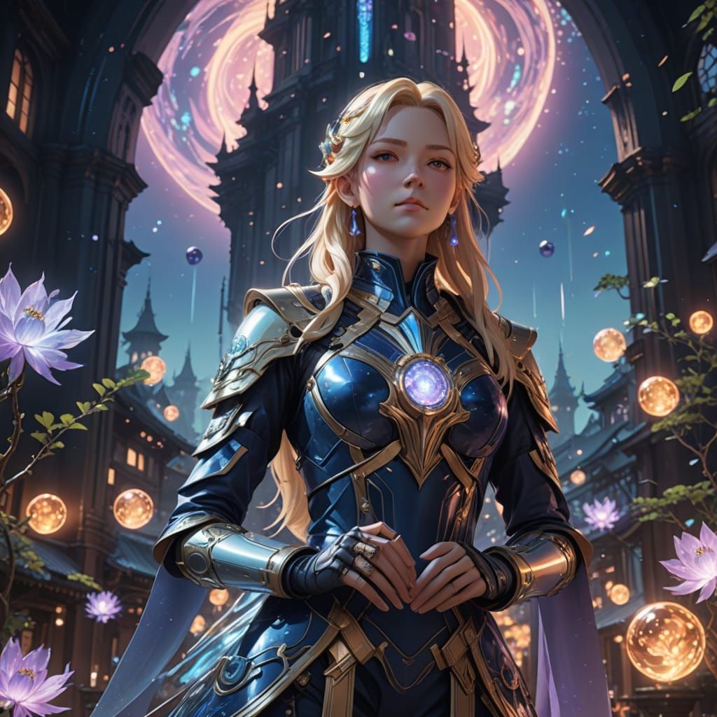 Ethereal Pleiadian Goddess on Iridescent Homeworld