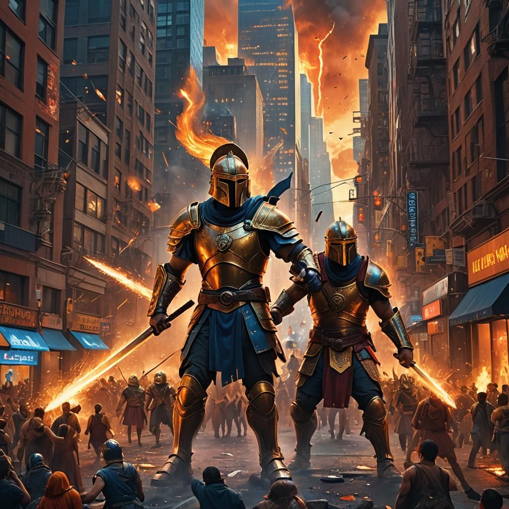 Myths Clash with Gladiators in New York City