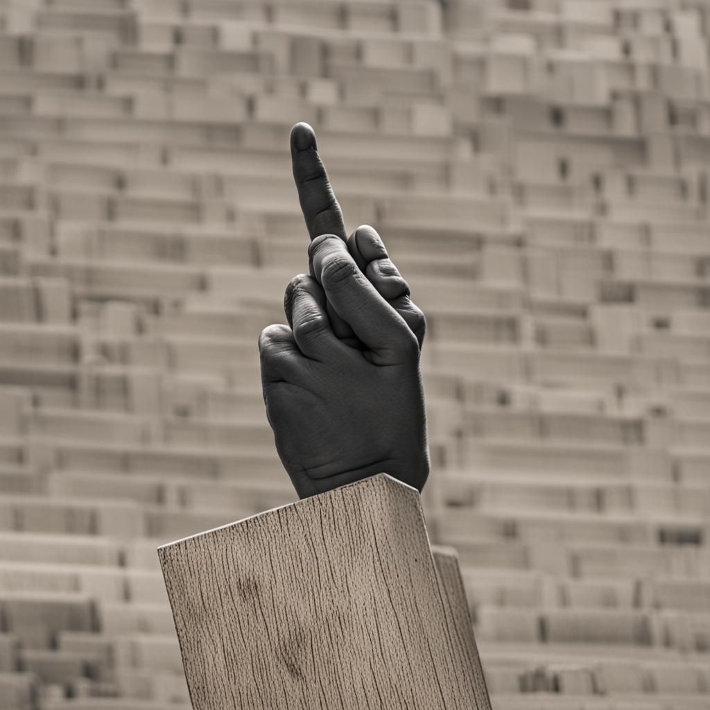 Bold Statement: Middle Finger to the Crowd