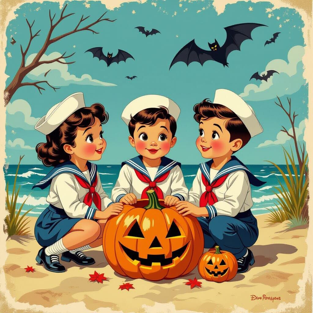 Halloween with my first three sailors in the image exhibit o...