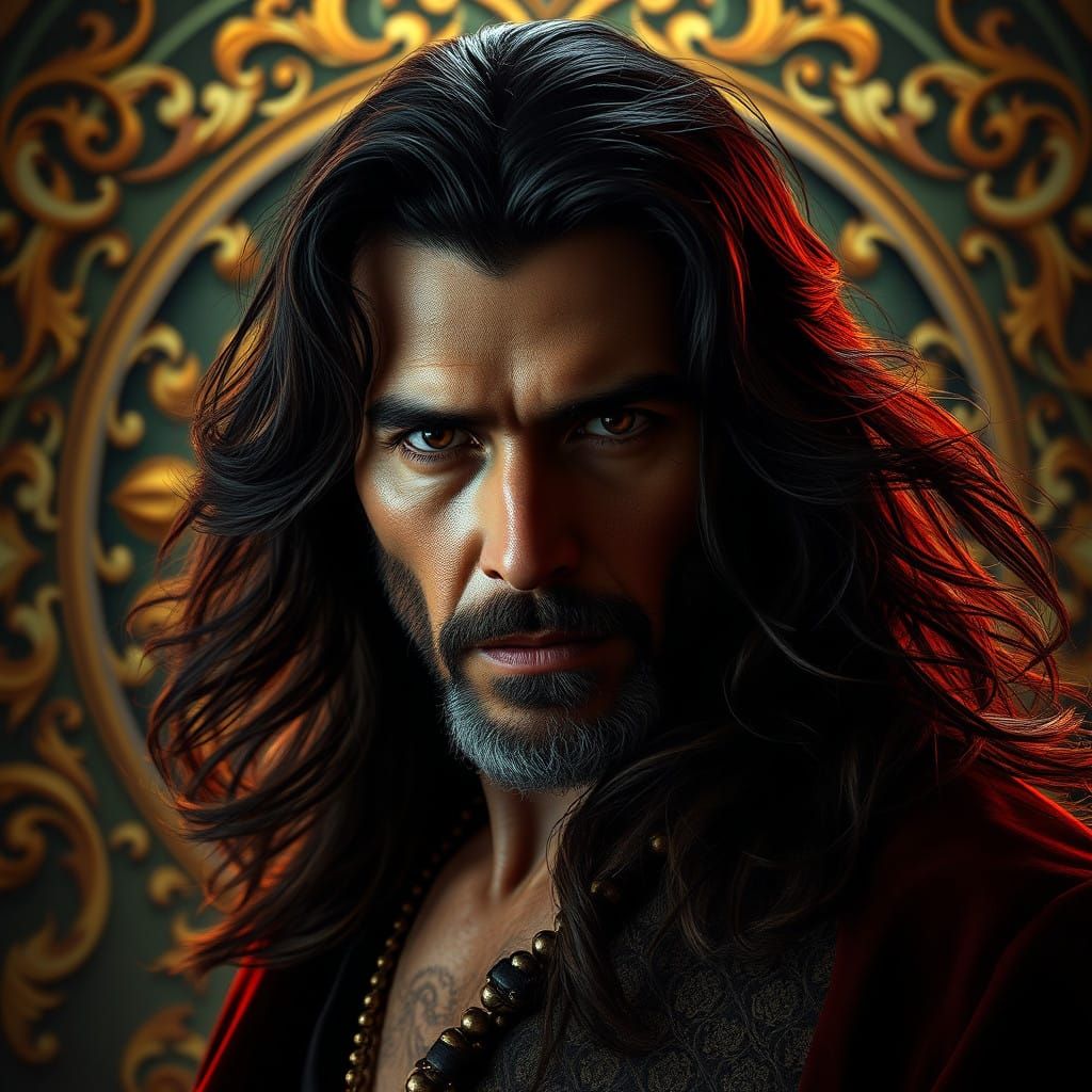 Dramatic Portrait of a Latin Male Figure