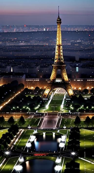 Starship Enterprise Over Eiffel Tower in Paris