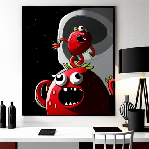 Strawberry Monsters Explore the Cosmos