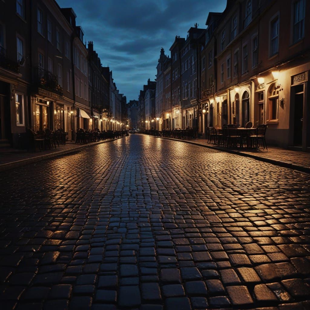 Vibrant Seaside Boulevard at Night Oil Painting