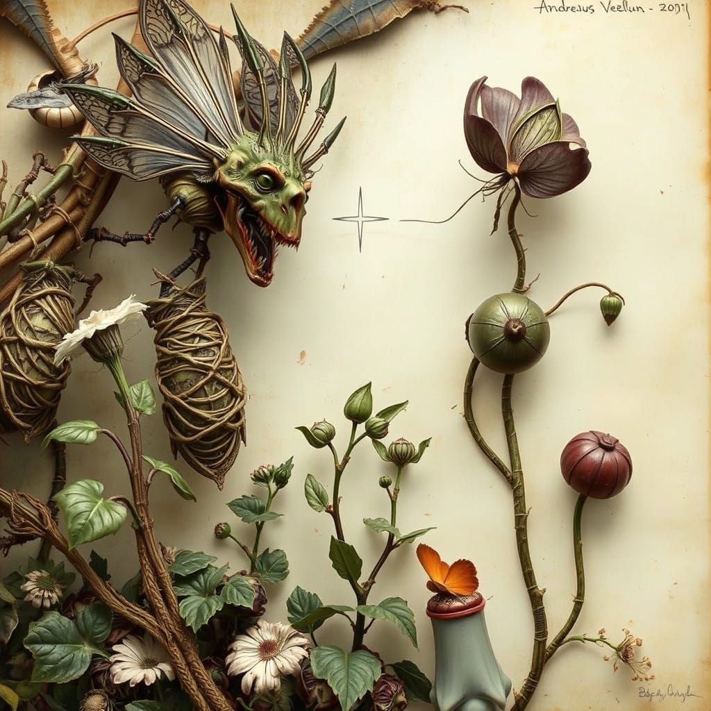 Surreal Steampunk Florals in Intricate Mechanisms