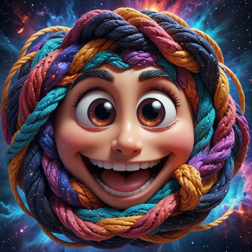 Cosmic Knot Kingdom in Vibrant Nebula