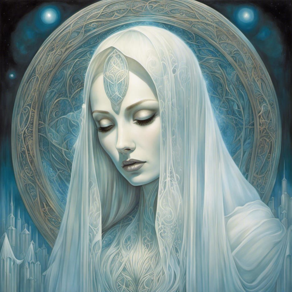 Ethereal Ghost in Soft, Opalescent Light