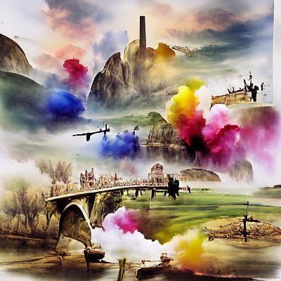 Whimsical Matte Painting Watercolor Poster Art