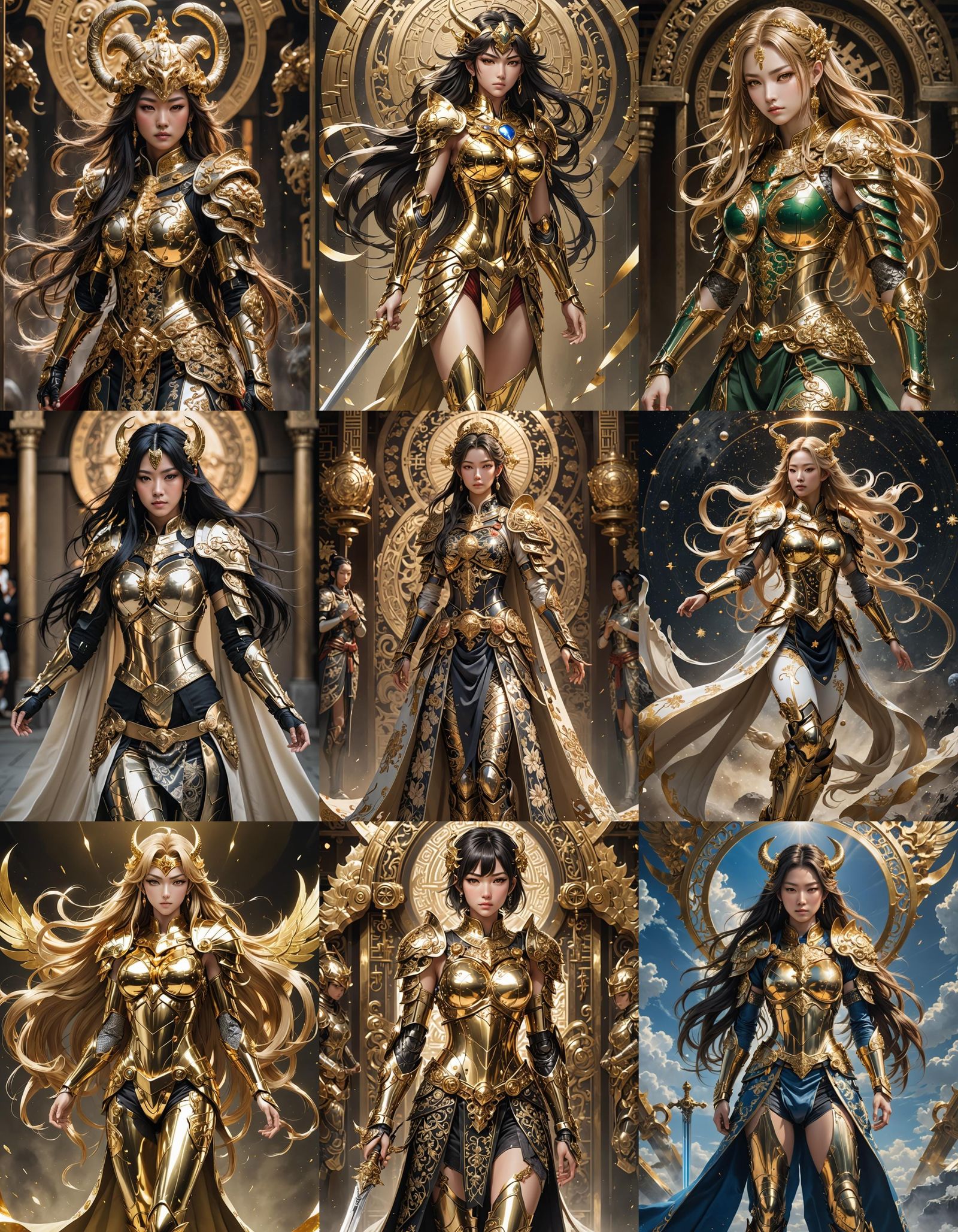 Gender-Swapped Aries Gold Saint in 3D Anime Art