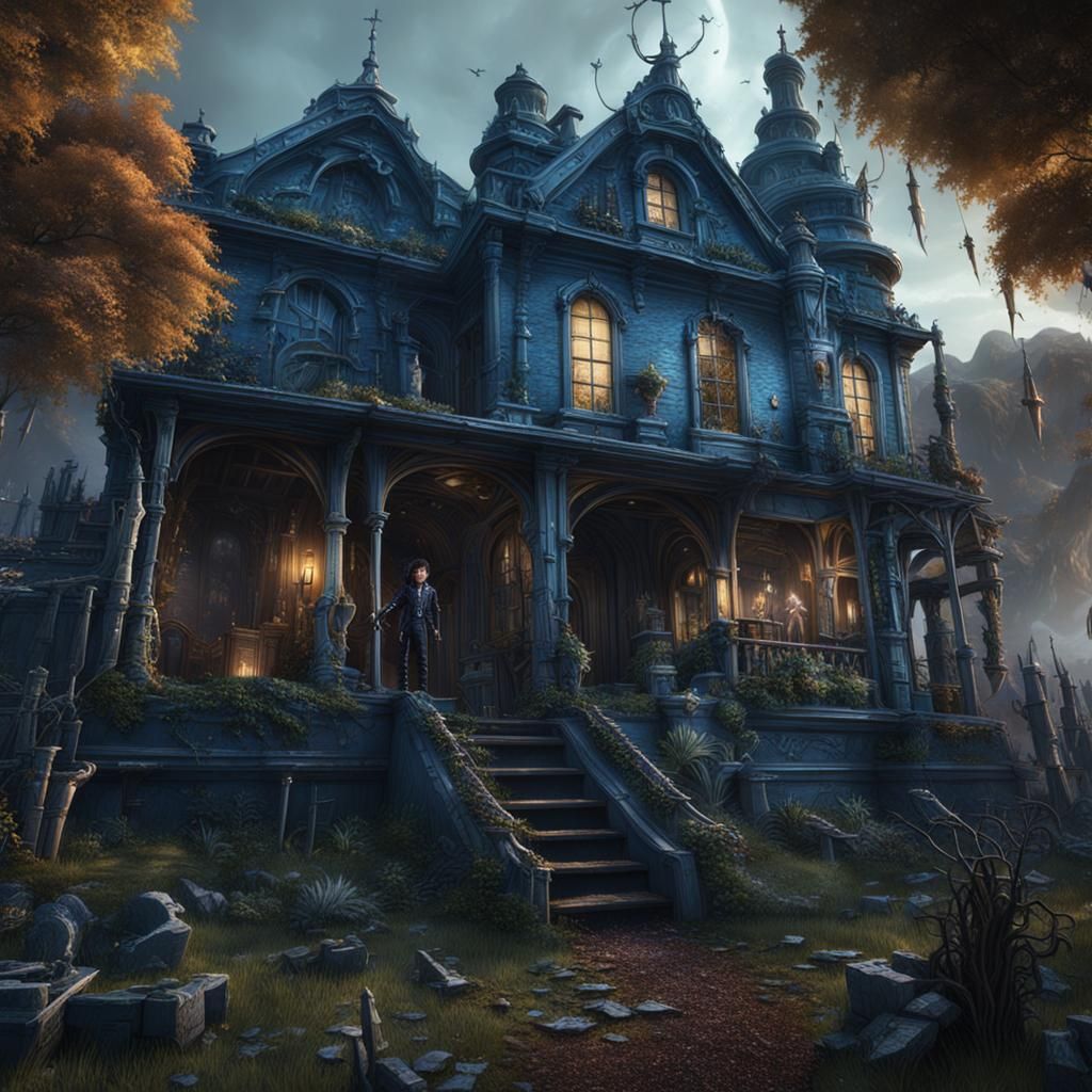 Edward Scissorhands in Detailed Matte Painting