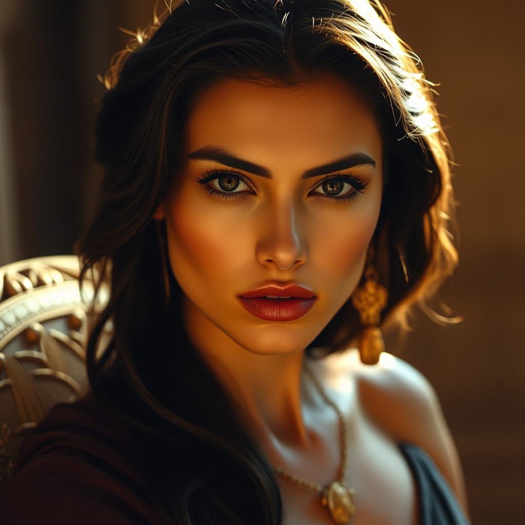 Eternal Goddess of Ancient Egypt in Cinematic Portrait