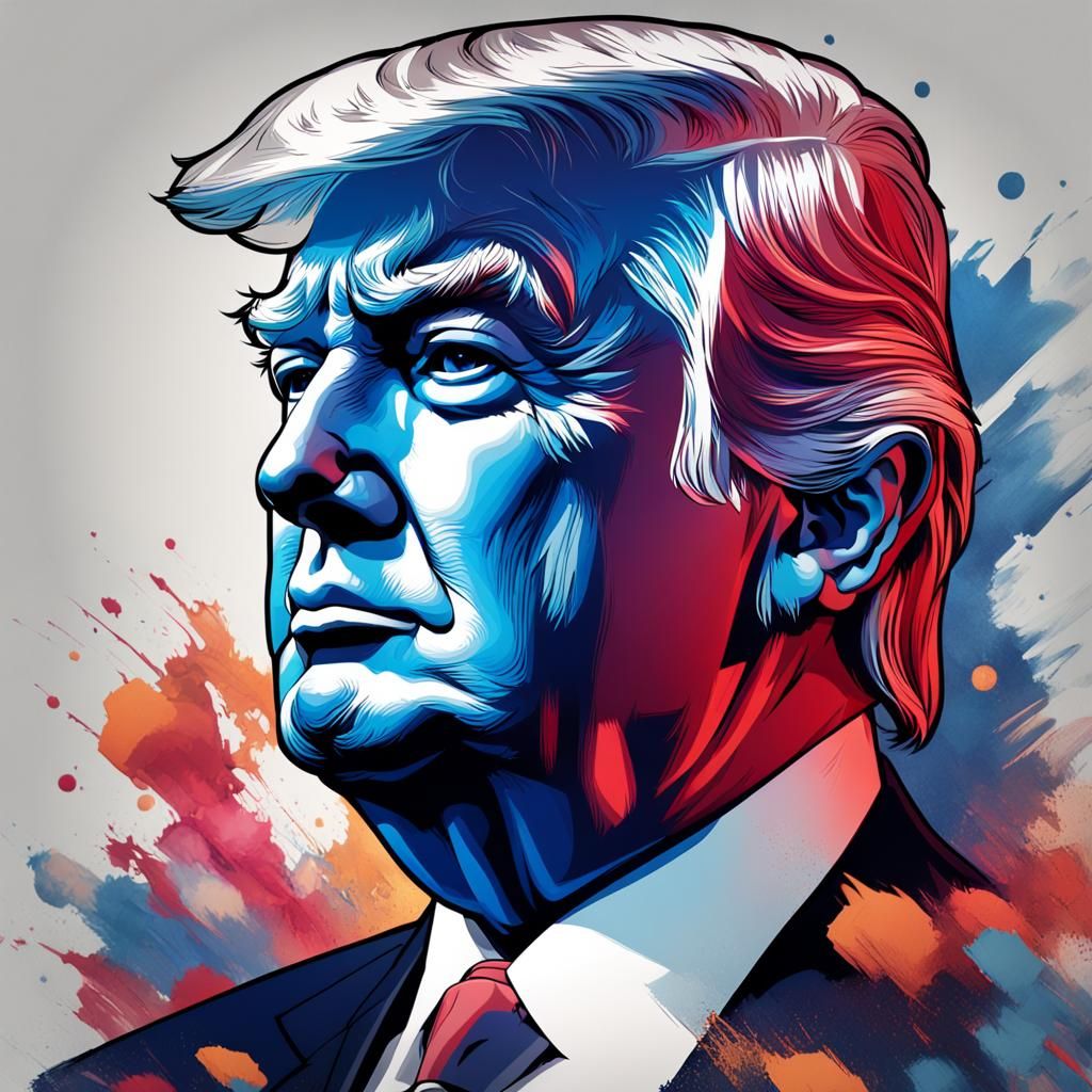 Detailed Portrait of Donald Trump in Artgerm Style