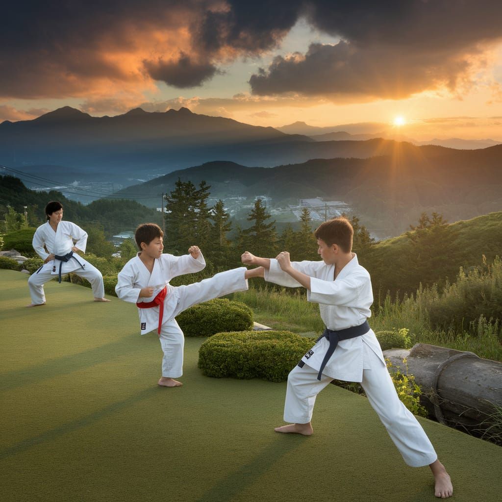 Karate Kids Training at Mountain Dojo