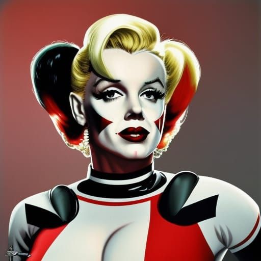 Alternate DCU: Marilyn Monroe as Harley Quinn
