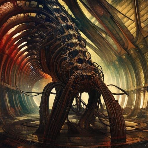 Enigmatic Masterpiece with Volumetric Lighting