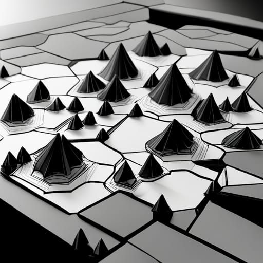 Hexagonal World Map: Detailed Matte Painting