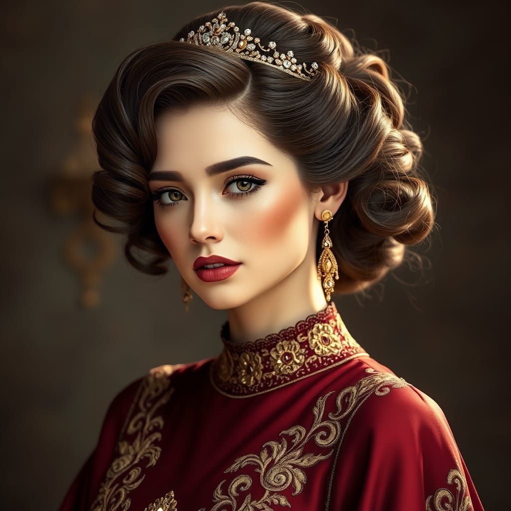 Elegant Royal Portrait in Concept Art Style