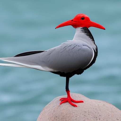 Majestic Inca Tern Sporting a Moustache