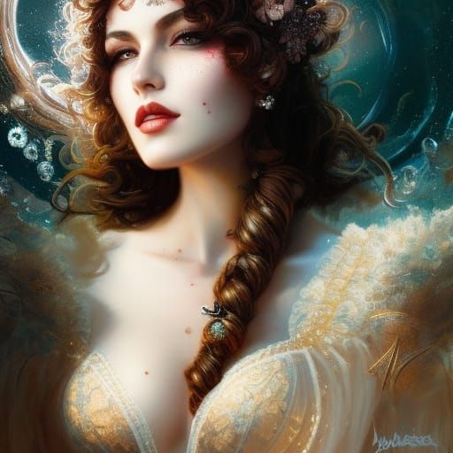 Ginger Haired Woman Portrait as Detailed Speedpaint