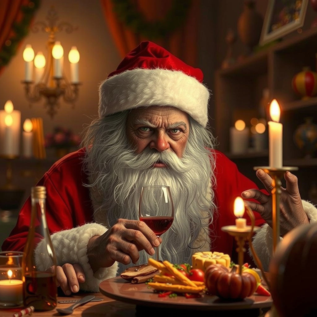 Confident Man in Abstract Expressionist Illustration